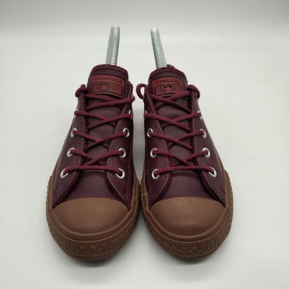 Converse Chuck Taylor All Star Low Ox Red Sangria Gum Sneakers Youth Size 2 - Picture 3 of 8